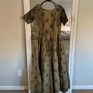 Khadi silk long dress